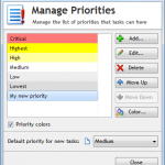 Swift To-Do List 7 Manage Priorities dialog