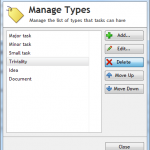 Delete task type