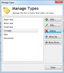 Delete task type