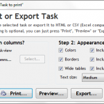 Print single task window