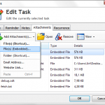 Embedded file attachments